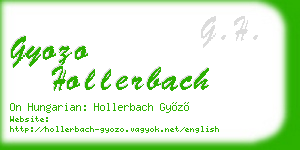 gyozo hollerbach business card